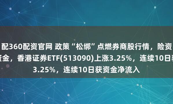 配360配资官网 政策“松绑”点燃券商股行情，险资新政引长期资金，香港证券ETF(513090)上涨3.25%，连续10日获资金净流入